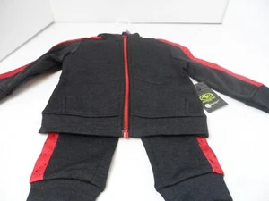 Athletic Works Baby Boys Dark Gray Active Set Grey W/Hood Size 12 Months - NEW - Picture 1 of 6