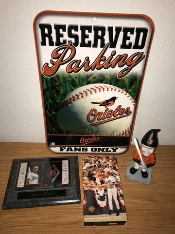 LOT BALTIMORE ORIOLES CAL RIPKEN 2131 VHS, PLAQUE, SIGN, MANNY MACHADO GNOME Cover