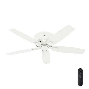 Hunter 52" Bennett Low Profile Ceiling Fan LED Light Remote Rustic Edison Bulb - Picture 1 of 2