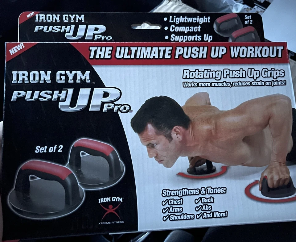 Iron Gym Push up Rotating Grips Pushup Chest Arms Shoulders Arm Back Workout
