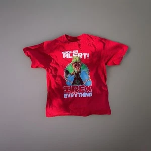 Dinosaur Trex Spoiler Alert I Rex Everything - Funny Red Kids Graphic Tshirt - Picture 1 of 3