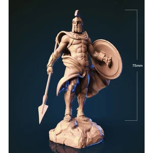 1/24 75mm 3D Print Model Kit Spartan Warrior Greek Hoplite Unpainted - Picture 1 of 1