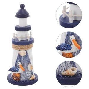 Lighthouse Ornaments Beach Decorations for Home Nautical Boating Themed - Picture 1 of 17