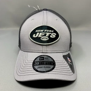 New Era 39Thirty New York Jets Hat L/XL Gray Mesh Large - Picture 1 of 7