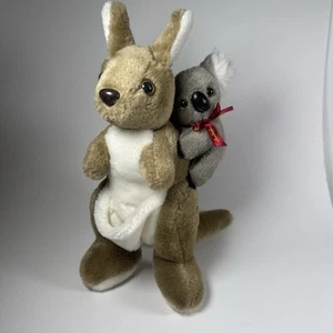 Ascool Plush Kangaroo Koala Brown Grey White Austraila 10" Stuffed Animal Toy - Picture 1 of 14