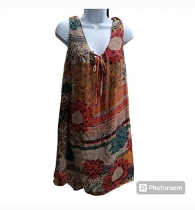 Floral Boho Mini Dress Size Medium - Picture 1 of 8