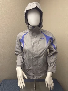 The North Face Youth Girl Hyvent Gray/purple Rain Windbreaker Jacket Sz SM 7/8 - Picture 1 of 11