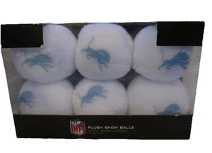 NFL Peluche 3" Snow Balls Detroit Lions NUOVO CON SCATOLA 12 Ct Indoor Snowball Fight - Foto 1 di 3