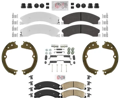 Передние оцинкованные сверхпрочные колодки + задние колодки для Nissan Titan XD 2016-2023 годов выпуска - Изображение 1 из 4