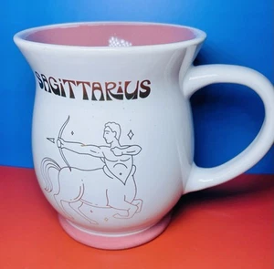 Sagittarius Zodiac Sign Coffee Mug Pink White Gift Coffee Tea Cup - Picture 1 of 5