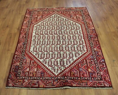 OLD WOOL HAND MADE  ORIENTAL FLORAL RUNNER AREA RUG CARPET 178x120CM - Image 1 of 4