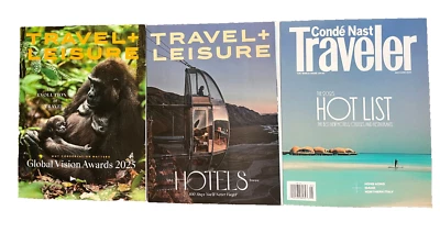 3 Unread Issues Travel + Leisure & Conde Nast Traveler Magazines 2025 - Image 1 of 4