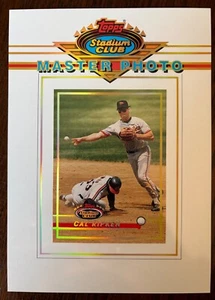 1993 Topps Stadium Club Master Photo Cal Ripken “on the bases” - Picture 1 of 4