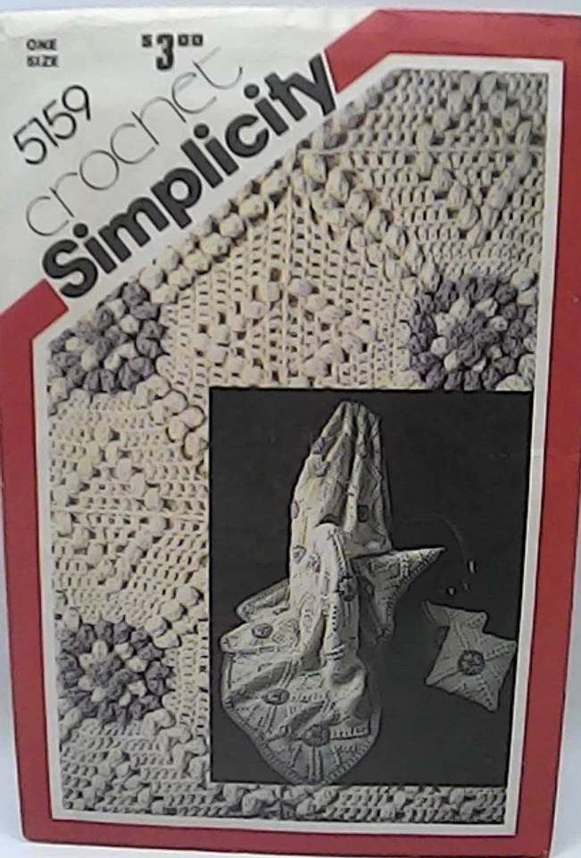 Simplicity 5159 Crochet Afghan and Pillow Pattern - Image 1 of 1