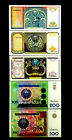 Uzbekistan 5-50-100-200-500 Sum Banknote World Paper Money Unc Currency Bills