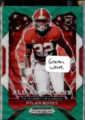 2021 Panini Prizm Draft Picks Collegiate #190 Dylan Moses Green Wave - Image 1 of 2