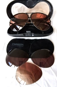 Gafas de sol vintage CARRERA Porsche 5621 Aviator bronce estuche metálico y lentes adicionales - Imagen 1 de 24