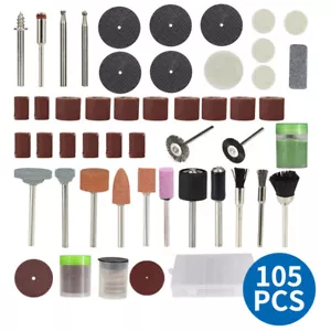 Kit de accesorios de herramientas rotativas 105 piezas juego de pulido lijado para Dremel - Imagen 1 de 7