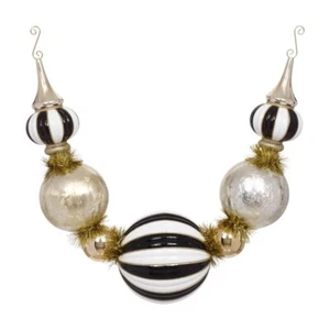 Mark Roberts Natale 2020 Christmas Sparkle Swag, 41 pollici, nero/bianco - Foto 1 di 1
