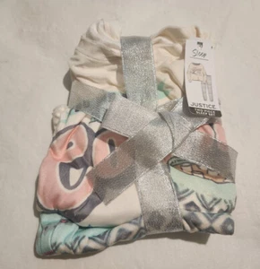 NWT Jusice Hot Cocoa Long Sleeve Pants Fleece Pajamas PJs 2PC 8 Girls - Picture 1 of 2