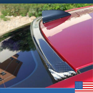 4.9ft 3D Carbon Fiber Car Rear Wing Lip Spoiler Tail Trunk Roof Trim Luxury Kit
