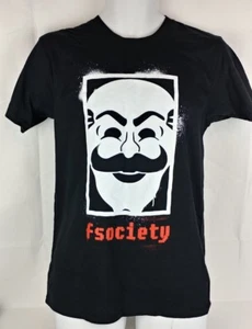 LOOT CRATE EXCLUSIVE DECEMBER 2016 MR. ROBOT FSOCIETY BLACK TEE SHIRT SIZE SMALL - Picture 1 of 4