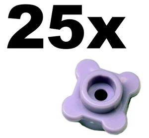 NUOVO LEGO - PIATTI - Rotondo - 1 x 1 - Bordo Fiore 4 Manopole Petali - Lavanda x25 - Foto 1 di 1