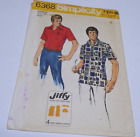 1970s Men Sport Shirt Sewing Pattern: Size Medium, Chest: 38 - 40; 1974