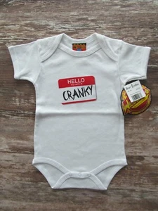 WILD CHILD 6-9Mo (19-26lb) One-Pc Funny Creeper Bodysuit Humorous Novelty CRANKY - Picture 1 of 8