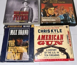 Audio Books Lot 4 The Whispering Outlaw, American Gun, Peyton, All-Star Western - Picture 1 of 3