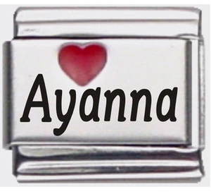 Ayanna Laser Name Italienisch Charm Link - Bild 1 von 7