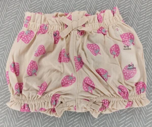 *NEW WITH TAGS* Baby Gap Organic Cotton Pull-on Shorts, 0-3 months, Strawberry - Picture 1 of 9