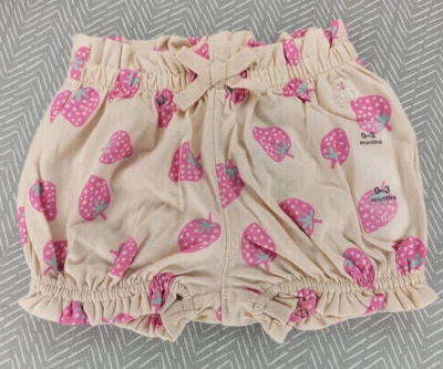 *NUEVO CON ETIQUETAS* Pantalones Cortos Baby Gap Algodón Orgánico, 0-3 Meses, Fresa Foto 1 de 4