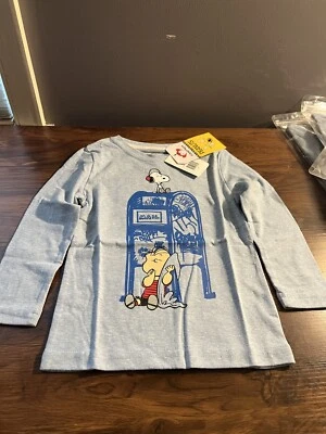 NEW Appaman X Peanuts Boys Light Blue Long-Sleeve T-Shirt Sz 4T snoopy+linus - Image 1 of 4