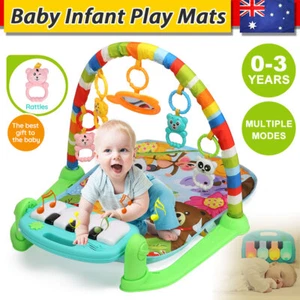 Baby Play Gym Infant Mats Musical Lullaby Toys Activity Floor Kids Music Piano - Picture 1 of 12
