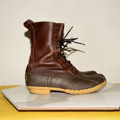 LL Bean ботинки утка ботинки кожи мужчин США 7 M - Изображение 1 из 4
