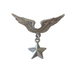 Vintage Armée de l'Air et de l'Espace Air Space Force Wings Lapel Pin Hat Badge - Picture 1 of 3