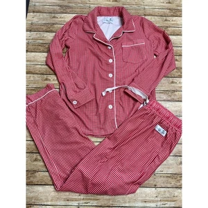 Love and Grow Red Gingham Christmas Pajama Set 10y - Picture 1 of 6