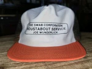Vintage Truckers Style Mütze The Swab Corporation Roustabout Service - Bild 1 von 8