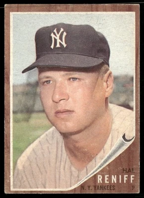 1962 Topps #159 Hal Reniff - Image 1 of 2