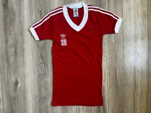 ADIDAS FUSSBALL TRIKOT 80er TEMPLETY FOOTBALL SHIRT made IRELAND Gr. 46/48 XS-S - Bild 1 von 6