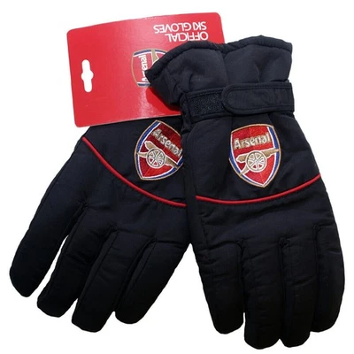 Guanti da sci Arsenal FC stemma ricamato taglia unica merce ufficiale con licenza