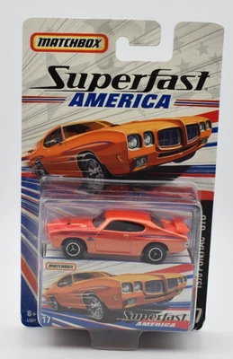 Matchbox Superfast America #17 1970 Pontiac GTO arancione. Blister - Immagine 1 di 2
