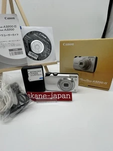 Canon PowerShot A3200 IS Silver 14.1MP 5x Zoom Digital Camera w/Box #58 - Picture 1 of 13
