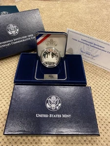 1996 Smithsonian Institution 150th Anniversary Commemorative Silver Coin Proof - Picture 1 of 15