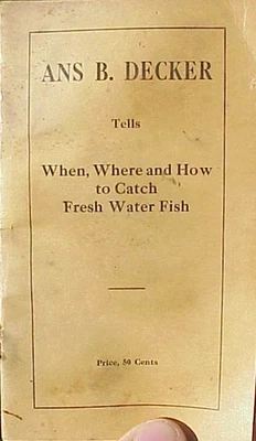 RARO ** 1925 ANS B. DECKER ** DICE CÓMO ATRAPAR PECES LIBRO ** 22 PGS Foto 1 de 4