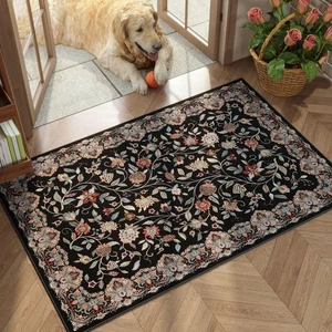 Tappeto Ingresso 2'x3' - Motivo Paisley, Zerbino Ingresso Interno, Floreale Vintage... - Foto 1 di 7