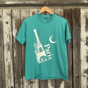 Vintage 80s Paris France Eiffel Tower Tourist T-Shirt Screen Stars Size XL - Picture 1 of 5