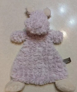 Demdaco Baby Lovey Purple Hippo Rattle Soother Plush - Picture 1 of 4