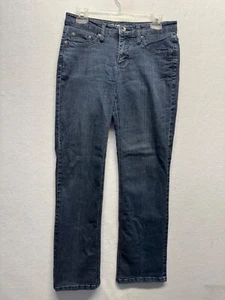 Merona Womens Bootcut Dark Wash Denim Jeans Mid-Rise Stretch Cotton Blend 8 REG - Picture 1 of 10